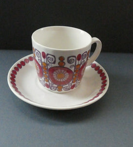 Vntage 1960s Figgjo Flint: Turi Design / Barcarole Pattern Cup and Saucer