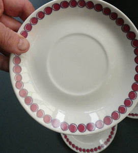 Vintage 1960s Figgjo Flint: Turi Design / Barcarole Pattern FOUR SAUCERS