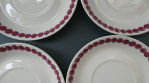 Vintage 1960s Figgjo Flint: Turi Design / Barcarole Pattern FOUR SAUCERS