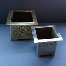 Load image into Gallery viewer, Sweet Miniature White Metal GLASGOW SCHOOL Planter with Art Noueau Repousee Decoration; c 1910s
