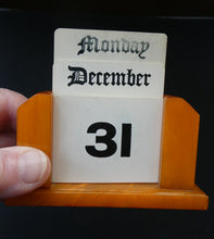 Load image into Gallery viewer, Highly Collectable 1930s Art Deco CARVACRAFT Amber Bakelite Perpetual Desk Calendar
