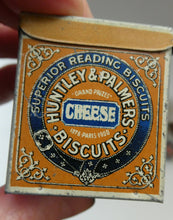 Load image into Gallery viewer, Vintage 1930s MINIATURE or SAMPLE Tin for Huntley and Palmer Biscuits. Yellow Colour
