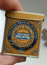 Load image into Gallery viewer, Vintage 1930s MINIATURE or SAMPLE Tin for Huntley and Palmer Biscuits. Yellow Colour
