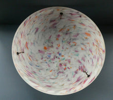 Load image into Gallery viewer, LARGE 1930s Glass Hanging Goldfish Bowl or Flycatcher Lampshade. Opaque Glass with Tutti Frutti Splatters
