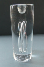 Load image into Gallery viewer, 1990s Large Timo Sarpaneva Chunky Clear Glass &quot;JANUS&quot; Candlestick for Iittala
