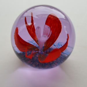 Scottish Caithness Glass Paperweight: SOLITAIRE by Colin Terris 1984