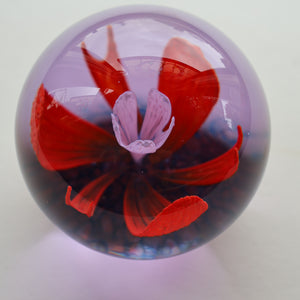 Scottish Caithness Glass Paperweight: SOLITAIRE by Colin Terris 1984