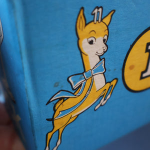 1960s Collectable BOXED SET of Six Babycham Glasses with Yellow Deer Motif