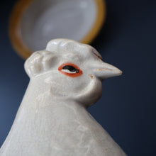 Load image into Gallery viewer, Late 19th Century Antique Victorian WHITE Staffordshire Hen on Yellow Nest
