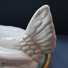 Load image into Gallery viewer, Late 19th Century Antique Victorian WHITE Staffordshire Hen on Yellow Nest
