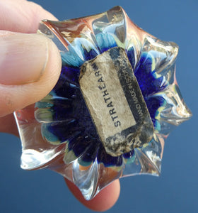 Job Lot. Three Little 1970s MINIATURE Scottish Strathearn Glass Paperweights