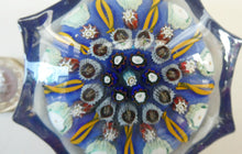 Load image into Gallery viewer, Vintage 1970s Scottish Strathearn Glass Star Shaped Millefiori Paperweight
