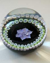 Load image into Gallery viewer, Vintage Caithness Paperweight (for Edinburgh Crystal). Lilac Floral Motif
