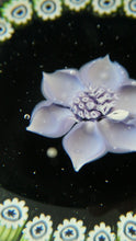 Load image into Gallery viewer, Vintage Caithness Paperweight (for Edinburgh Crystal). Lilac Floral Motif
