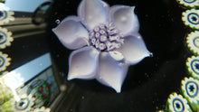 Load image into Gallery viewer, Vintage Caithness Paperweight (for Edinburgh Crystal). Lilac Floral Motif
