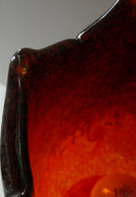 Load image into Gallery viewer, 1950s Scottish VASART Glass Tulip Lamp in Swirly Scarlet Red and Black Shades. WORKING
