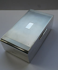 1950s Silver Hallmarked Cigarette Box Scottish Farming Presentation Award