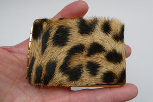 Vintage 1940s "Panthera Pardus" Leopard Skin Cigarette Case or Business Card Case