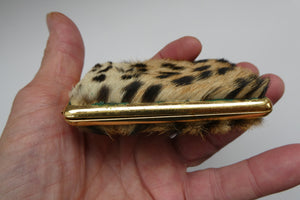 Vintage 1940s "Panthera Pardus" Leopard Skin Cigarette Case or Business Card Case