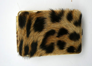 Vintage 1940s "Panthera Pardus" Leopard Skin Cigarette Case or Business Card Case