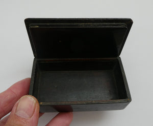 Early 19th Century Antique Snuff Box with Painted Lid Showing a Lady in Fancy Costume