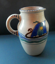 Load image into Gallery viewer, Vintage HONITON POTTERY Stoneware Jug with Hand Painted Viking Galleon Design on Each Side
