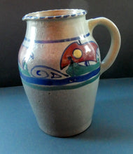 Load image into Gallery viewer, Vintage HONITON POTTERY Stoneware Jug with Hand Painted Viking Galleon Design Around the Top
