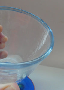 SCANDINAVIAN Art Glass: Large Blue Bowl by Helena Gibson & Two Smaller Ones by Abel Sawe