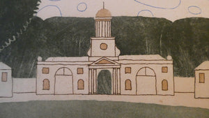 Julian Trevelyan ORIGINAL Etching & Soft Ground Aquatint (1975). WALLINGTON, CLOCK TOWER. Pencil Signed