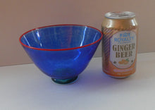 Load image into Gallery viewer, SCANDINAVIAN Art Glass: Large Blue Bowl by Helena Gibson &amp; Two Smaller Ones by Abel Sawe
