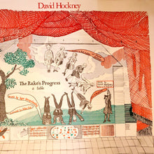 Load image into Gallery viewer, 1980s DAVID HOCKNEY &quot;A Rake&#39;s Progress&quot; Poster for &quot;An Exhibition of Costume Drawings at the Ashmolean Museum&quot;
