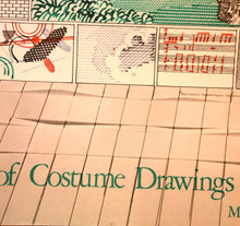 Load image into Gallery viewer, 1980s DAVID HOCKNEY &quot;A Rake&#39;s Progress&quot; Poster for &quot;An Exhibition of Costume Drawings at the Ashmolean Museum&quot;
