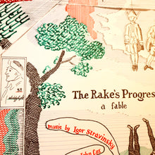 Load image into Gallery viewer, 1980s DAVID HOCKNEY &quot;A Rake&#39;s Progress&quot; Poster for &quot;An Exhibition of Costume Drawings at the Ashmolean Museum&quot;
