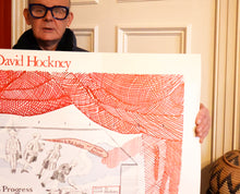 Load image into Gallery viewer, 1980s DAVID HOCKNEY &quot;A Rake&#39;s Progress&quot; Poster for &quot;An Exhibition of Costume Drawings at the Ashmolean Museum&quot;
