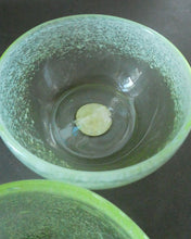 Load image into Gallery viewer, SCOTTISH GLASS. Rare Pair of Simple Small MONART URANIUM Bowls. Each with Monart Labels
