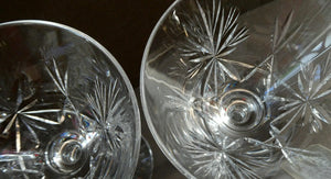 Pair of Edinburgh Crystal Small Cocktail or Sherbet Glasses