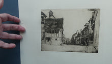 Load image into Gallery viewer, SCOTTISH ART: 1899 D.Y. Cameron Pencil Signed Etching &quot;A Norman Village&quot; (1904)
