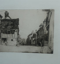 Load image into Gallery viewer, SCOTTISH ART: 1899 D.Y. Cameron Pencil Signed Etching &quot;A Norman Village&quot; (1904)
