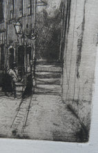 Load image into Gallery viewer, SCOTTISH ART: 1899 D.Y. Cameron Pencil Signed Etching &quot;A Norman Village&quot; (1904)
