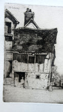 Load image into Gallery viewer, SCOTTISH ART: 1899 D.Y. Cameron Pencil Signed Etching &quot;A Norman Village&quot; (1904)
