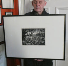 Load image into Gallery viewer, Ethelbert White (1891-1972). Wood Engraving of the Pont Neuf, Paris (c 1925). Signed in Pencil
