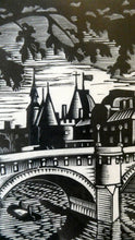 Load image into Gallery viewer, Ethelbert White (1891-1972). Wood Engraving of the Pont Neuf, Paris (c 1925). Signed in Pencil
