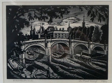 Load image into Gallery viewer, Ethelbert White (1891-1972). Wood Engraving of the Pont Neuf, Paris (c 1925). Signed in Pencil
