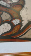 Load image into Gallery viewer, CANADIAN ART: Joshim Kakegamic (1952 - 1993). Acrylic Painting on board. Entitled &quot;Lazy Bear&quot;
