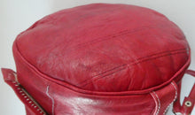 Load image into Gallery viewer, Vintage 1960s &quot;Native America Style&quot; Red Leather Duffle Bag
