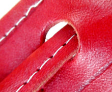 Load image into Gallery viewer, Vintage 1960s &quot;Native America Style&quot; Red Leather Duffle Bag
