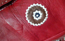 Load image into Gallery viewer, Vintage 1960s &quot;Native America Style&quot; Red Leather Duffle Bag
