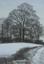 Load image into Gallery viewer, KATHLEEN CADDICK (b. 1937). Hand-Coloured Etching Entitled &quot;Tracks in the Snow&quot;. Pencil Signed Artist&#39;s Proof
