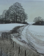 Load image into Gallery viewer, KATHLEEN CADDICK (b. 1937). Hand-Coloured Etching Entitled &quot;Tracks in the Snow&quot;. Pencil Signed Artist&#39;s Proof
