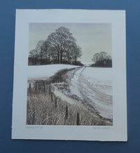 Load image into Gallery viewer, KATHLEEN CADDICK (b. 1937). Hand-Coloured Etching Entitled &quot;Tracks in the Snow&quot;. Pencil Signed Artist&#39;s Proof
